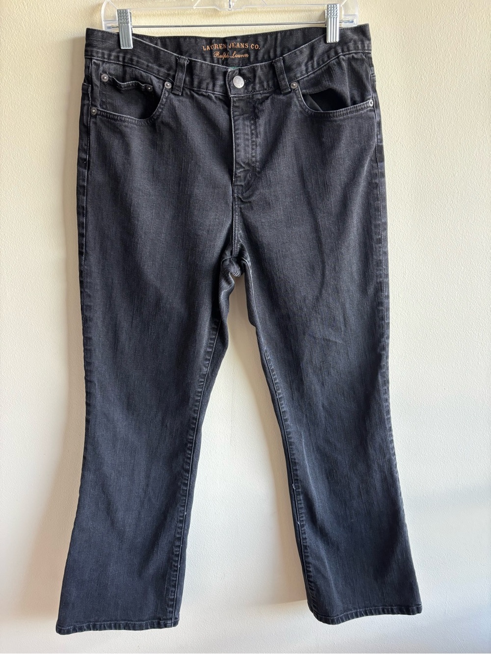 Lauren Jeans Co Black Bootcut Jeans Size 12 High Cotton Denim
